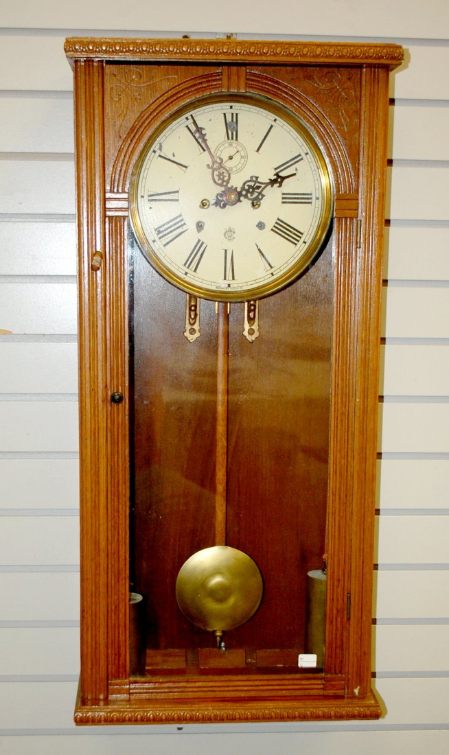 Waterbury Mahogany Wall Clock Regulator 4 Price Guide