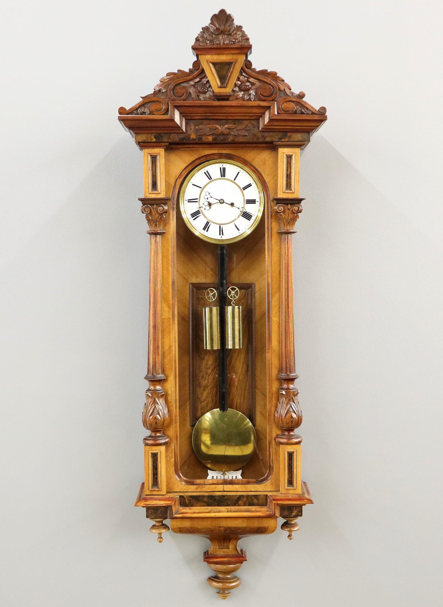 2 wt Vienna Regulator Wall Clock Price Guide