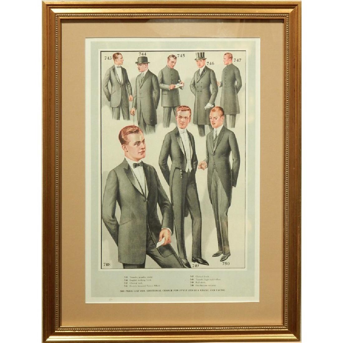 1920's Men's Fashion Illustration Tailor Sample Print (1 of 4)