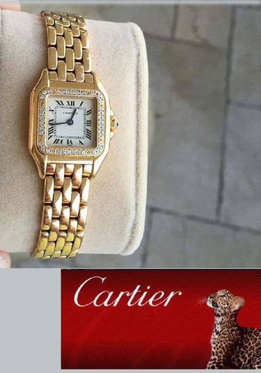 Vintage Solid 18k Gold Cartier Panthere Watch Diamonds Nov 24 2017 Les Antiquites Maison In Ny
