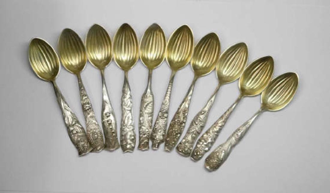 Set of Ten George Shiebler New York American Sterling (1 of 5)