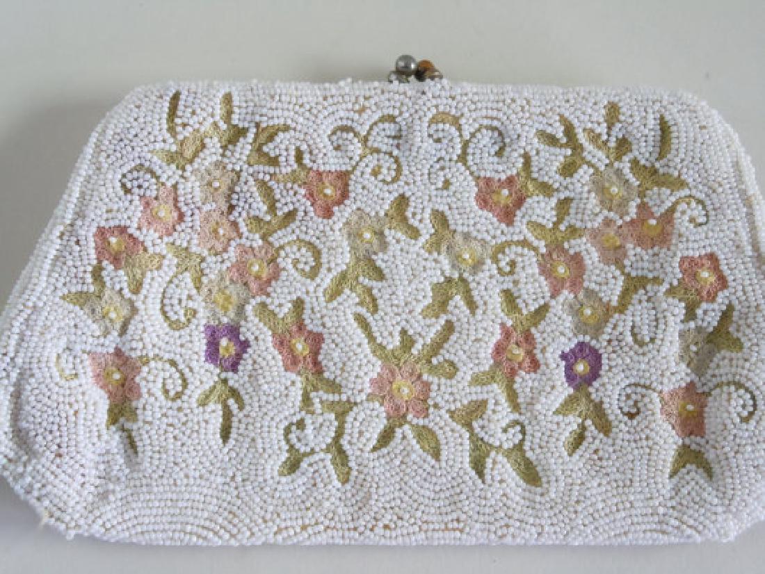 Vintage Belgium Seed Pearl Beaded Evening Bag Purse (1 of 5)