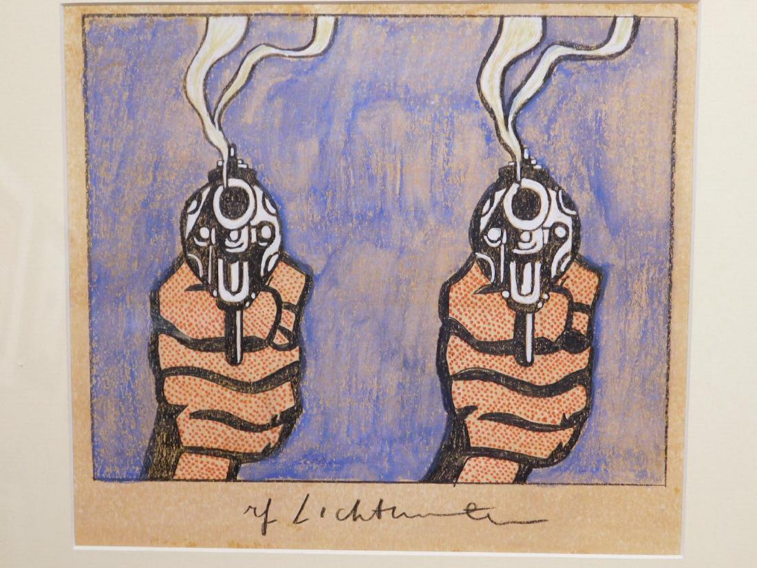 After Roy Lichtenstein: Two Smoking Pistols (1 of 4)