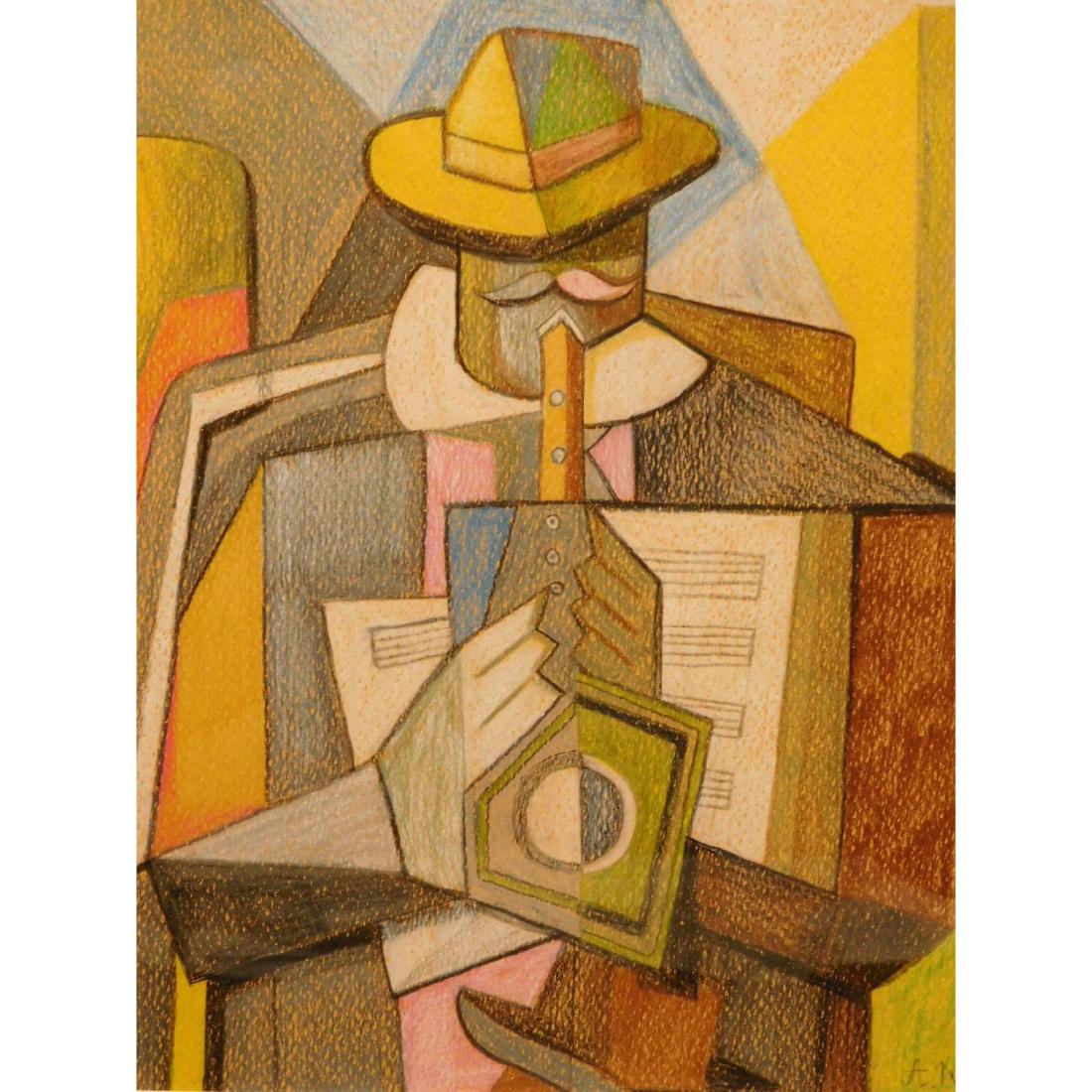 After Fernand Leger: Abstract Portrait of Man playing (1 of 3)