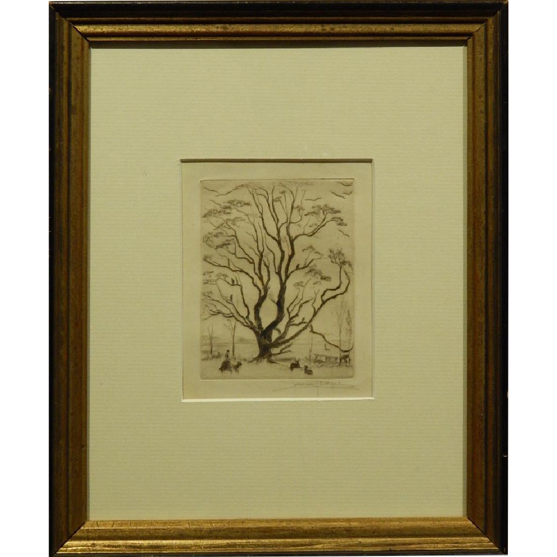 Louise Boyer, Pittsburgh Drypoint Etching,c.1950 (1 of 4)