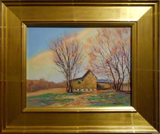 Contemporary Impressionist Old Barn Oil Painting Mar 16 2018