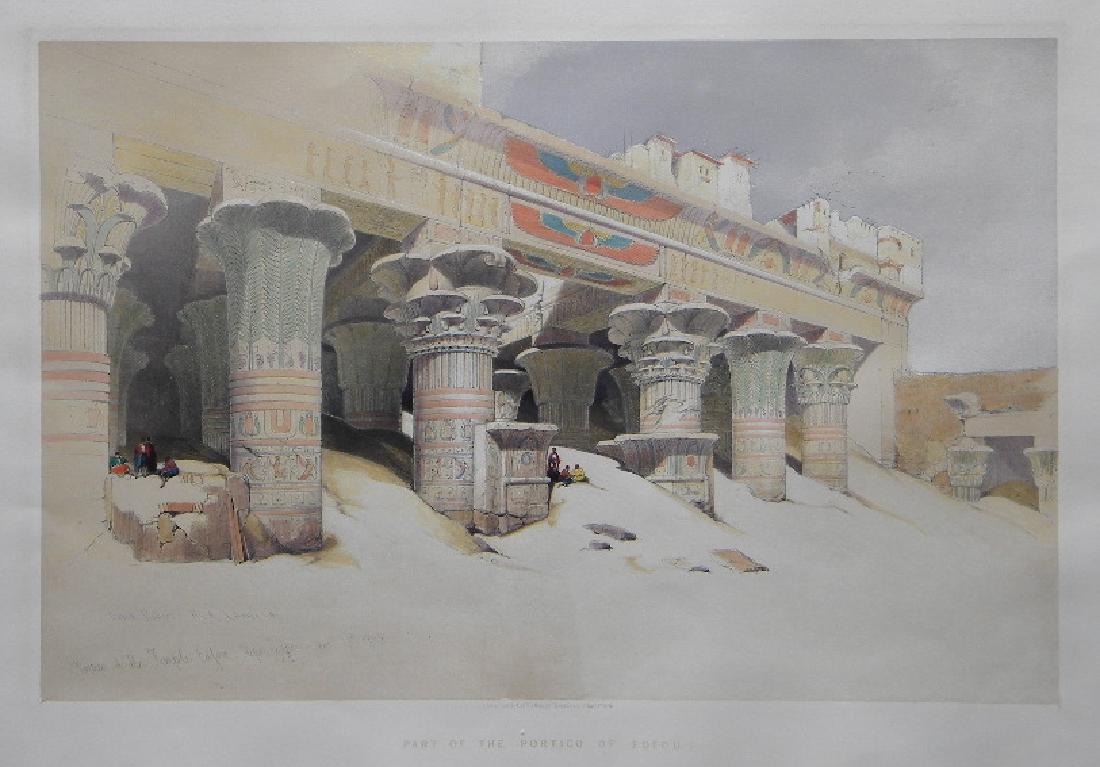 David Roberts lithograph "Part of the Portico of Edfou, (1 of 1)
