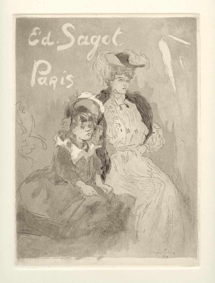 Jacques Villon "Carte Adresse Sagot" original aquatint (1 of 1)