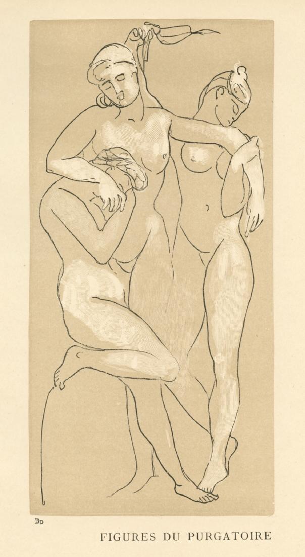 Auguste Rodin engraving "Figures du Purgatoire" (1 of 1)