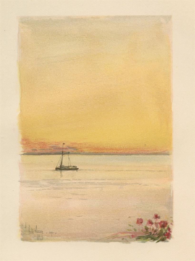 Childe Hassam chromolithograph "Sunset and the (1 of 1)