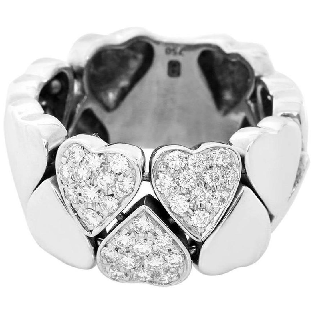 Harry Winston 18 Karat White Gold Heart Diamond Ring (1 of 3)