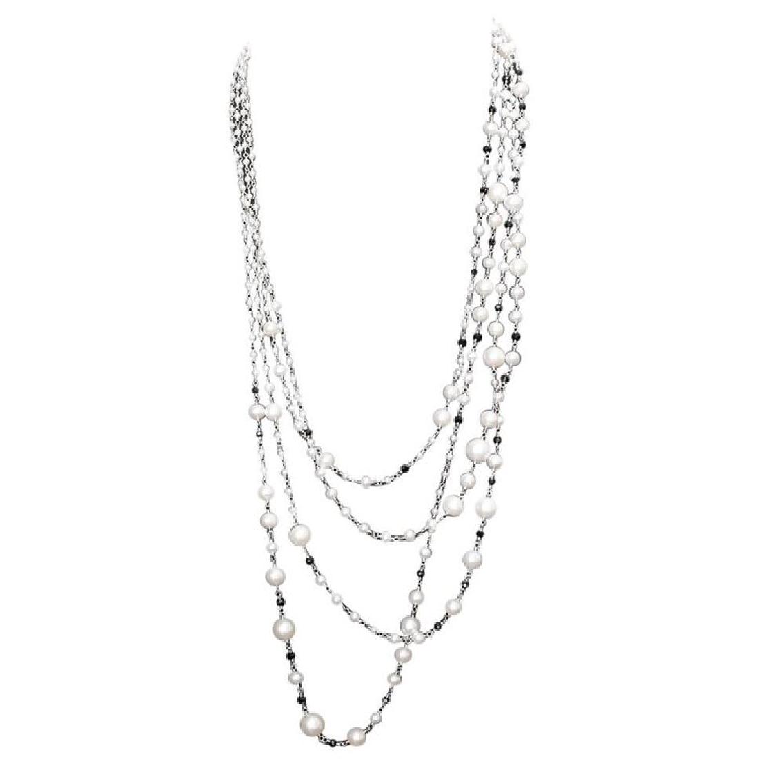 David Yurman Oceanica Pearl and Bead Link Necklace (1 of 4)
