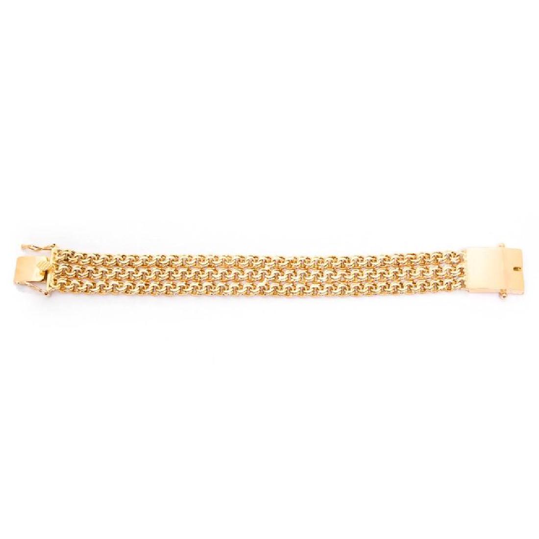 Yellow Gold Double Fancy Link Chain Bracelet (1 of 3)