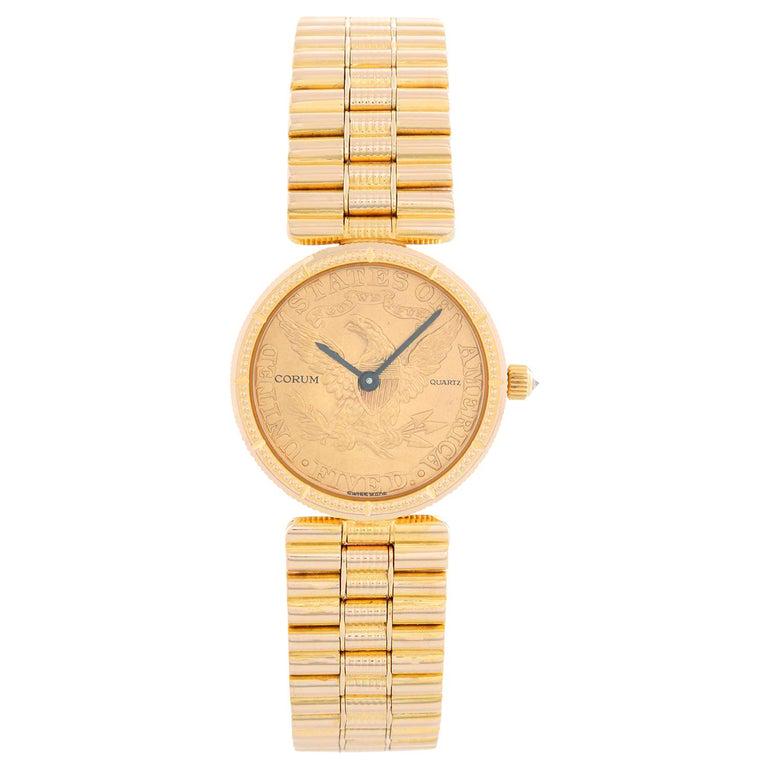Corum 18 Karat Yellow Gold Coin Ladies Watch (1 of 4)