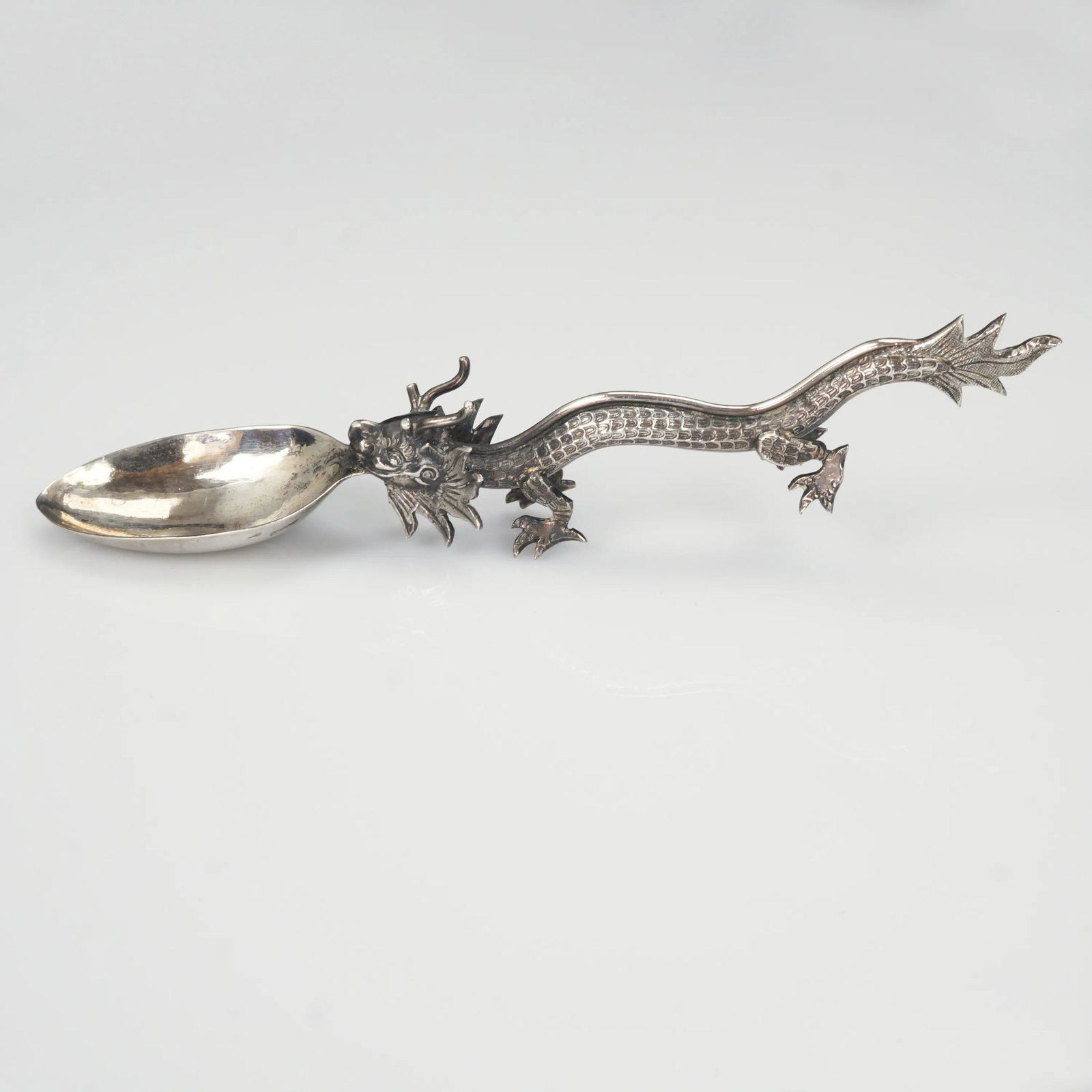 Wang Hing Chinese Export .900 Silver Dragon Spoon Late (1 of 7)