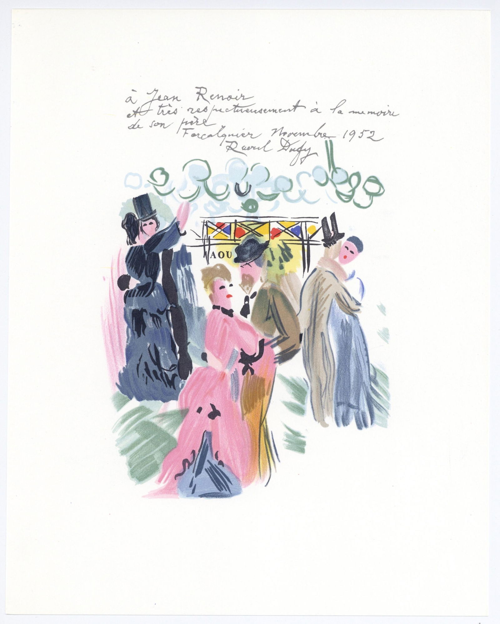 Raoul Dufy lithograph "Homage to Renoir" (1 of 1)