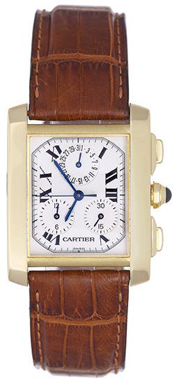 Cartier Tank Francaise Chronograph Men's Gold Watch (1 of 1)