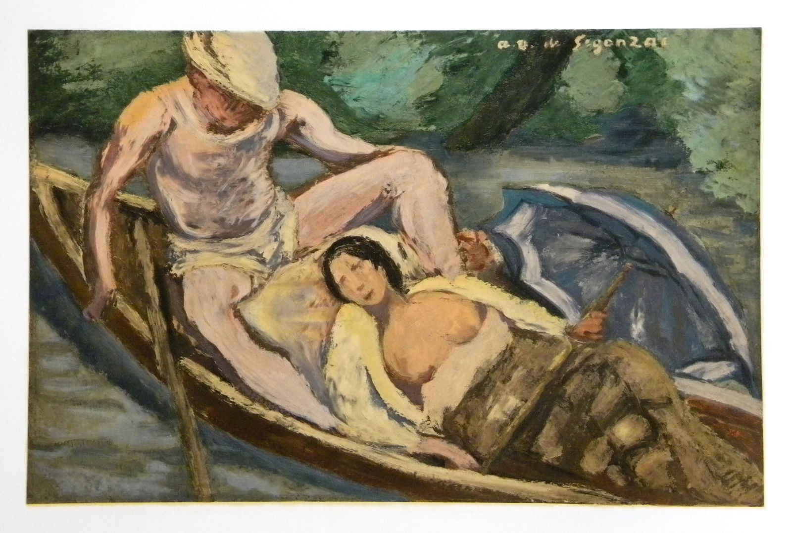 Dunoyer de Segonzac lithograph "Les Canotiers" (1 of 2)