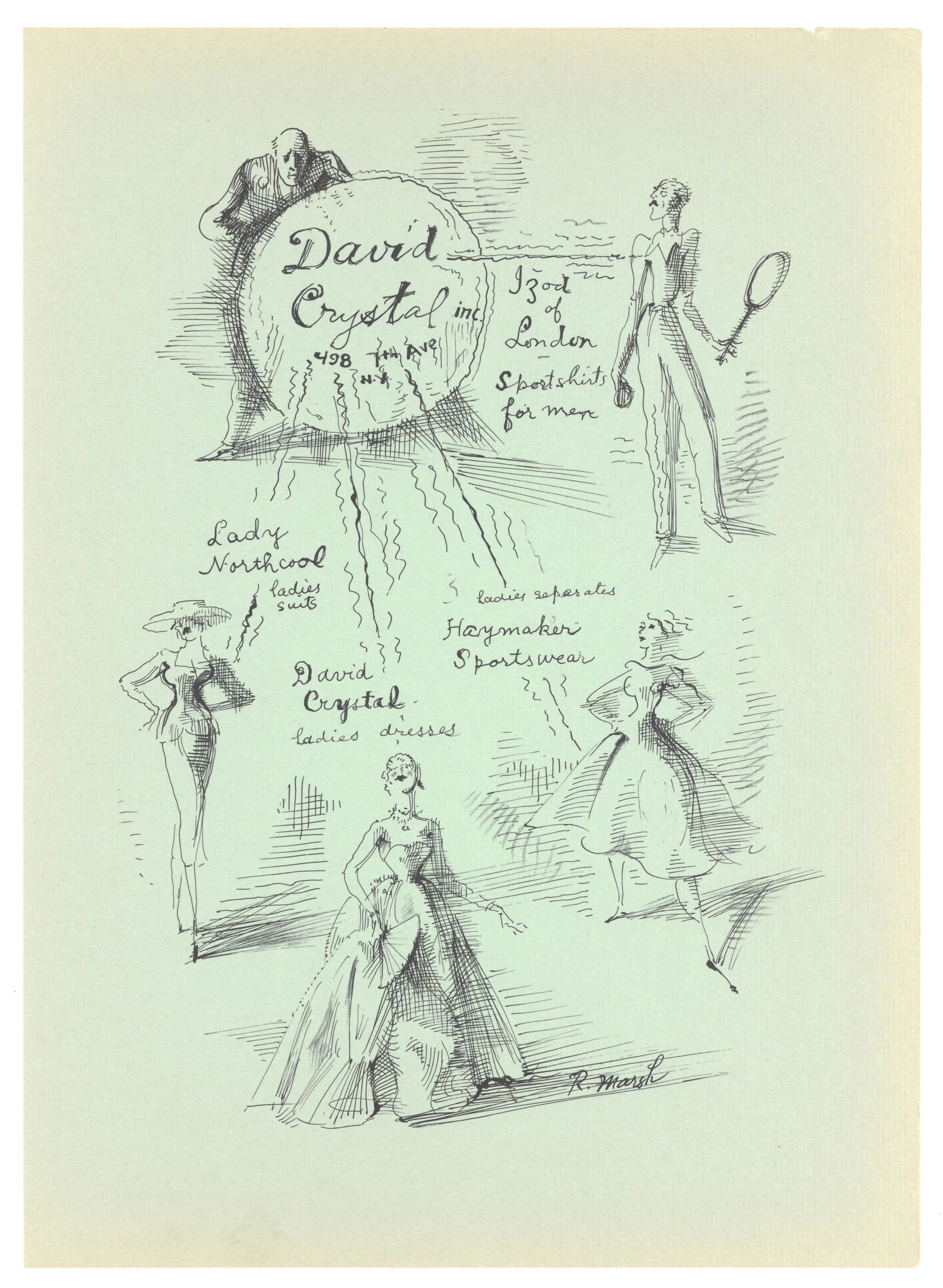 Reginald Marsh original lithograph: Medium: original lithograph. This lithograph was printed in 1953 for the "Improvisations" portfolio, published by the Artists Equity Association of New York on the occasion of the 1953 Spring Fantasia