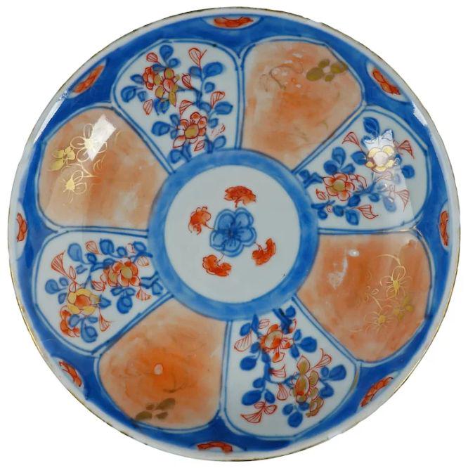Kangxi Chinese Imari Dish with Floral Panels Circa 1700 (1 of 11)