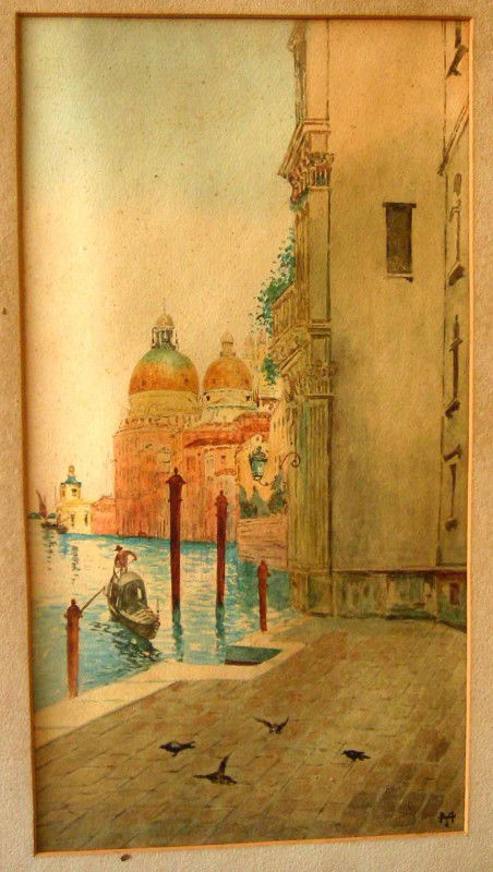 Thomas Moran Watercolor Original Art, City Canal: Thomas Moran Watercolor Original Art, City Canal Artist: Thomas Moran Year: Mid Late 19th Century Country: USA Size: 19 x 11.7 Category: Antique Painting Thomas Moran was born in 1837 in Bolton, Lanc