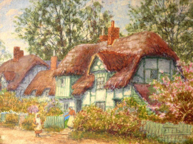Frits Thaulow Watercolor Painting Original Art Vill: This is a magnificent signed watercolor on card painting made by the famous listed norwegian artist Frits Thaulow, the price is very low for such an amazing item with such a good cotation. Our experts