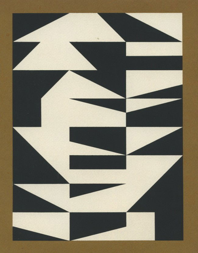 Gunnar Aagaard Anderson original serigraph: Medium: original silkscreen / serigraph. Printed on tinted brown paper and published by Groupe Espace in Milan for the very rare Documenti d'Arte d'Oggi (1956-57). The image measures 8 3/4 x 6 1/2 inc