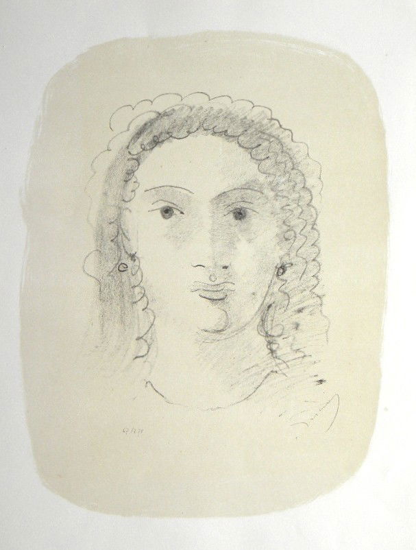 Andre Derain original lithograph | Derain Dessins, 1947: Medium: original lithograph. Numbered in pencil 67/270. Printed in Paris in 1947 by Mourlot Frres in a limited edition of 270 for "Derain Dessins" portfolio, published by Georges Duval. The image meas