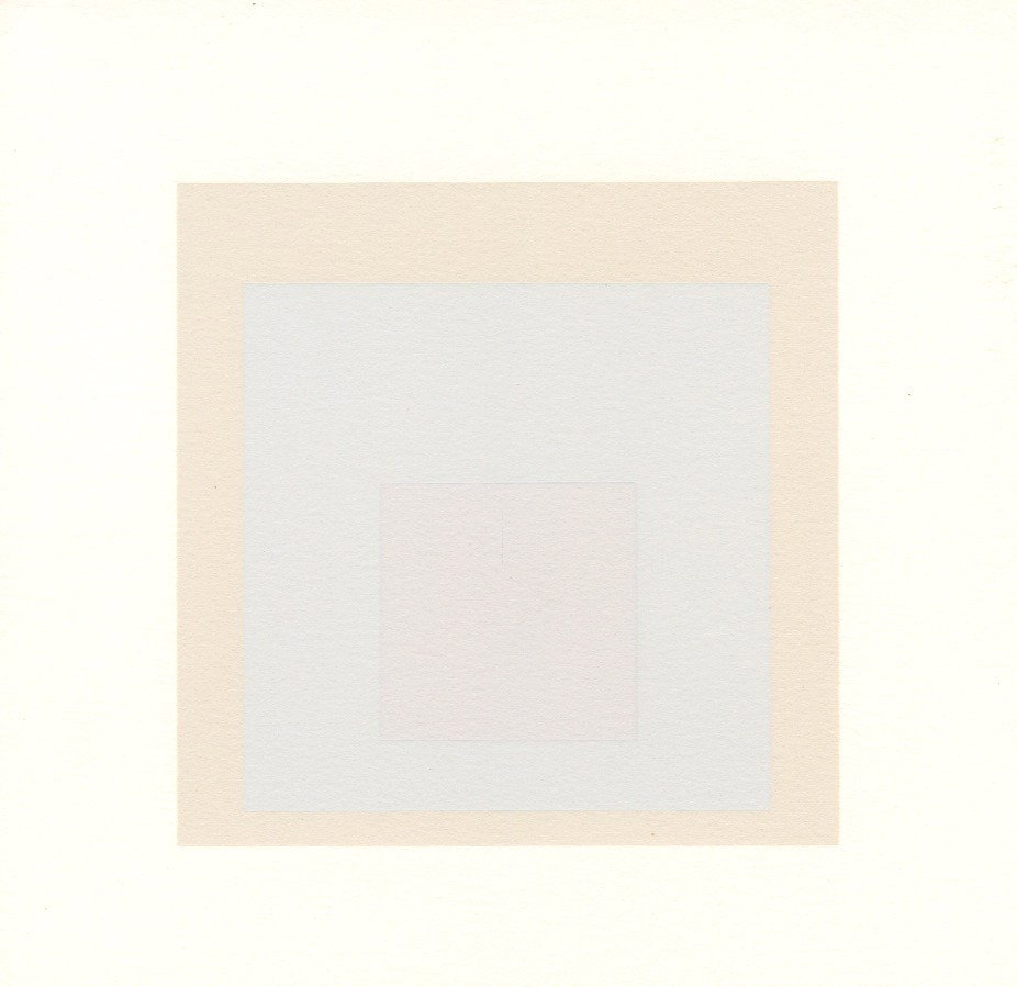 Josef Albers silkscreen "Gray Instrumentation II": Medium: serigraph / silkscreen (after the original). This is a beautifully-executed smaller size version of the full size silkscreen. Printed in 1974 by Tyler Graphics of Bedford Village, New York. Ty