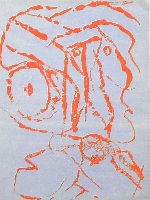 Pierre Alechinsky original lithograph, 1960: Medium: original lithograph. Executed for XXe Siecle (No. 14) in 1960 and published in Paris by San Lazzaro. Sheet size 12 1/4 x 9 1/4 inches (310 x 233mm). Not signed. There is a bump to one corner.