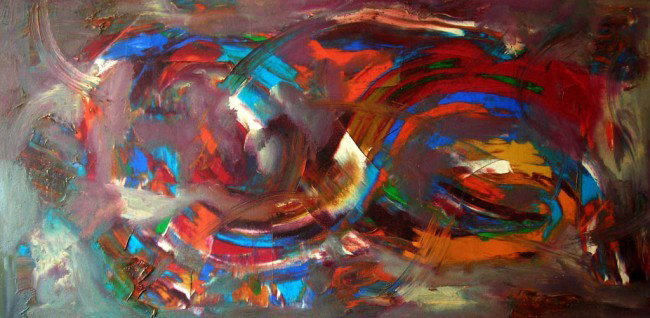Karl Otto Gotz Oil Painting Original Art Abstract: Karl Otto Gotz Oil Painting Original Art Abstract Artist: Karl Otto Gotz Year: Mid 20th Century Origin: Germany Size: 24 x 47 inches Category: Antique Oil Painting This is a magnificent oil painting o