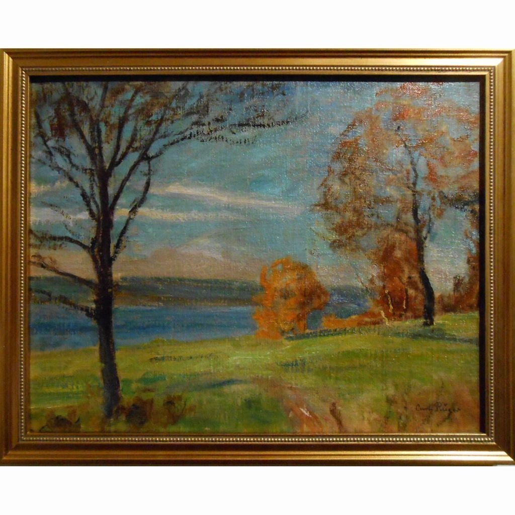 Plein Air Landscape With Lake By Curt Ruger (1867-1930) (1 of 9)