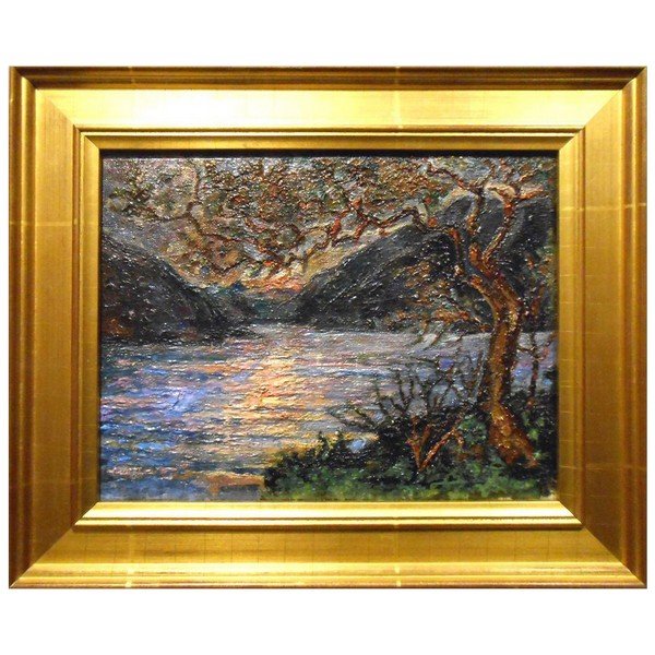 Powerful American Fauve Sunset Oil Painting (1 of 7)