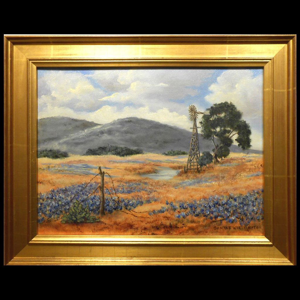 Arkansas Bluebonnet Landscape Oil Painting (1 of 7)