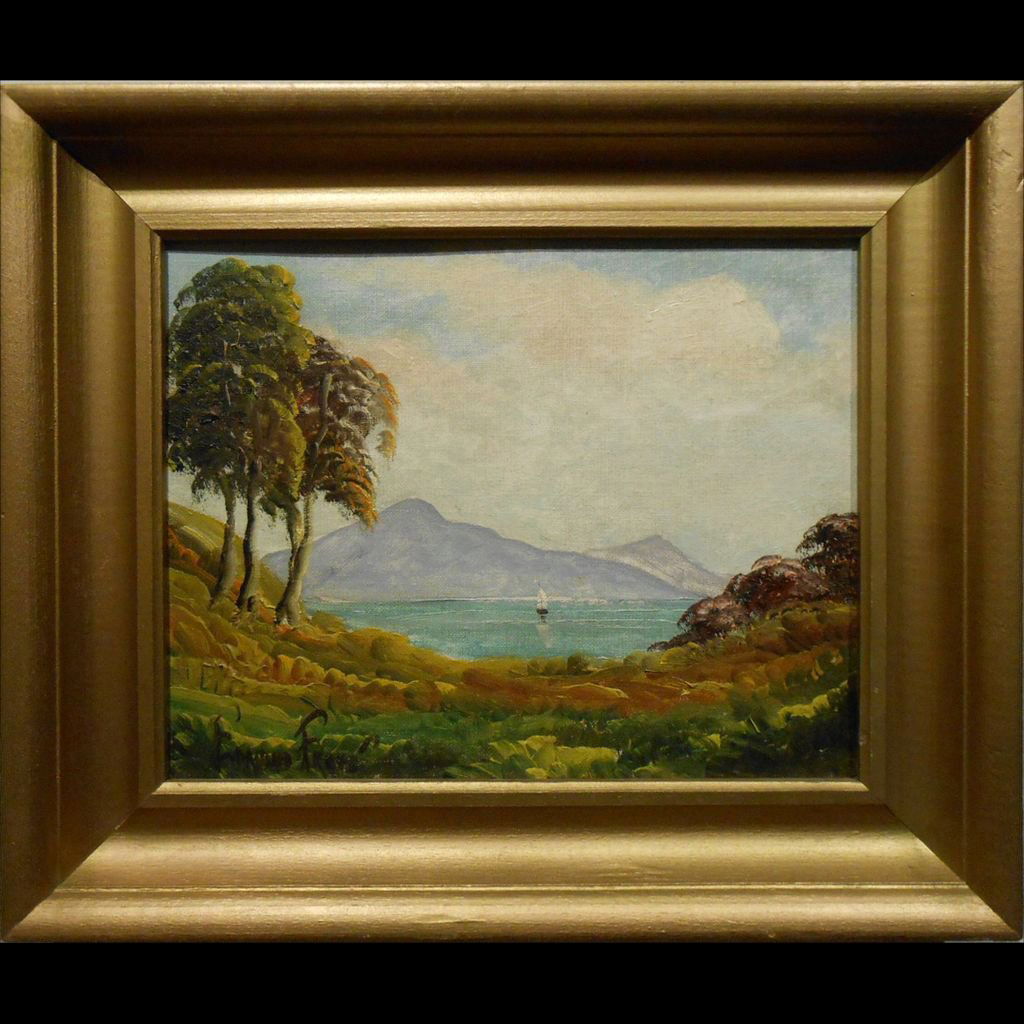 Small Oil Landscape By Edmund Froese c.1940 (1 of 4)
