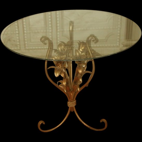 Florentine Gilt Table Early 1900's Glass Removable Top (1 of 4)
