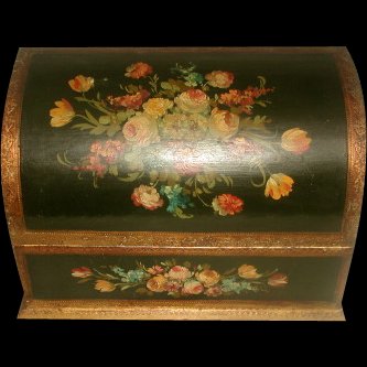Italian Desk Box Early 1900's Hand Painted (1 of 6)
