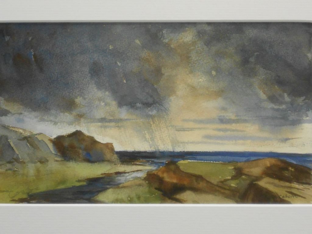 Rain Clouds Over The Ocean Marine Watercolor (1 of 5)