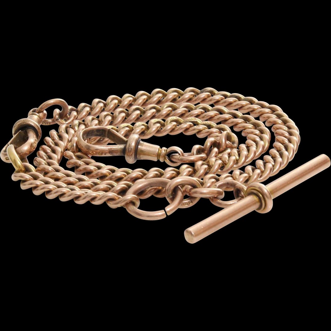 Pocket Watch Albert Chain | 9K Rose Gold | Victorian (1 of 6)