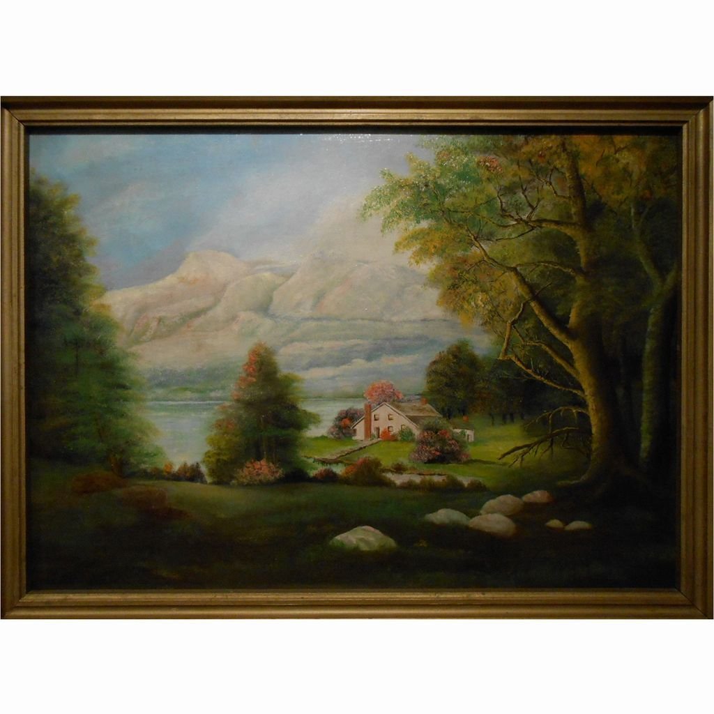 Large Hudson River Inspired Landscape Oil Painting (1 of 9)