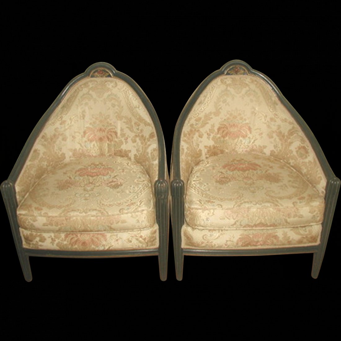 Pair Side Chairs 18th C Italian Parlor (1 of 9)