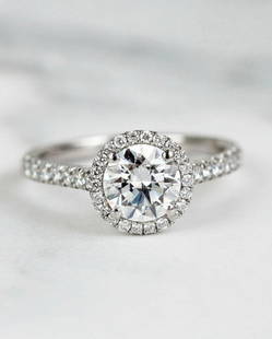Certified 3 Carat Round Cut 14kt Solid White Gold Lab Grown Diamond Ring: Certified 3 Carat Diamond Round Cut 14kt Solid White Gold Ring Lab Grown Diamond Ring, 14Kt/59% Hallmarked White Gold Ring size - US 7, Color- F, Clarity -VVS1, Diamond Weight: 3 Ct,Round Cut. Free