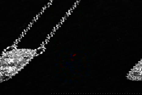 Certified 2.5 Carat Cushion Cut 14kt Solid White Gold Lab Grown Diamond Pendant: Certified 2.5 Carat Diamond Cushion Cut 14kt Solid White Gold Pendant Lab Grown Diamond Pendant, 14Kt/59% Hallmarked Color- E, Clarity -VS1, Diamond Weight: 2.5 Ct,Cushion Cut. Free Shipping