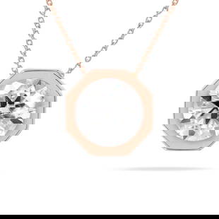 Certified 3 Carat Round Cut 14kt Solid Rose Gold Lab Grown Diamond Pendant: Certified 3 Carat Diamond Round Cut 14kt Solid Rose Gold Pendant Lab Grown Diamond Pendant, 14Kt/59% Hallmarked Color- D, Clarity -VS1, Diamond Weight: 3 Ct,Round Cut. Shipping Free