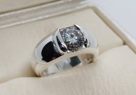 Certified 4 Carat Round Cut 14kt Solid White Gold Lab Grown Diamond Ring: Certified 4 Carat Diamond Round Cut 14kt Solid White Gold Ring Lab Grown Diamond Ring, 14Kt/59% Hallmarked White Gold Ring size - US 7, Color- F, Clarity -VVS1, Diamond Weight: 4 Ct,Round Cut. Free