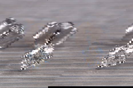 Certified 2 Carat Round Cut 14kt Solid White Gold Lab Grown Diamond Studs: Certified 2 Carat Diamond Round Cut 14kt Solid White Gold Studs Lab Grown Diamond Studs, 14Kt/59% Hallmarked Color- F, Clarity -VS1, Diamond Weight: 2 Ct,Round Cut. Free Shipping