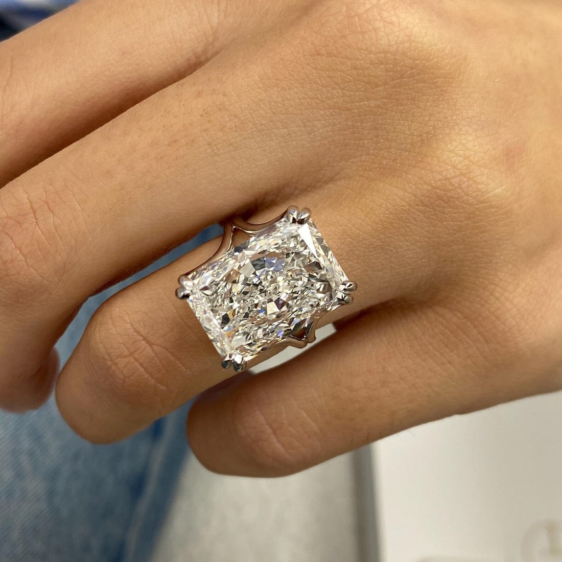 Certified 10 Ct. Lab Grown Diamond Engagement Ring in 14K Solid White Gold (1 of 3)