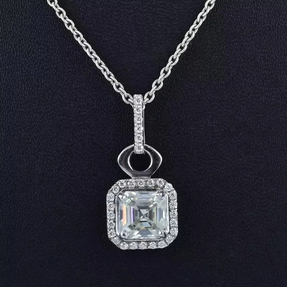 RARE 5 Ct Certified Off White Diamond Solitaire Pendant 925 Silver Great Shine (1 of 2)