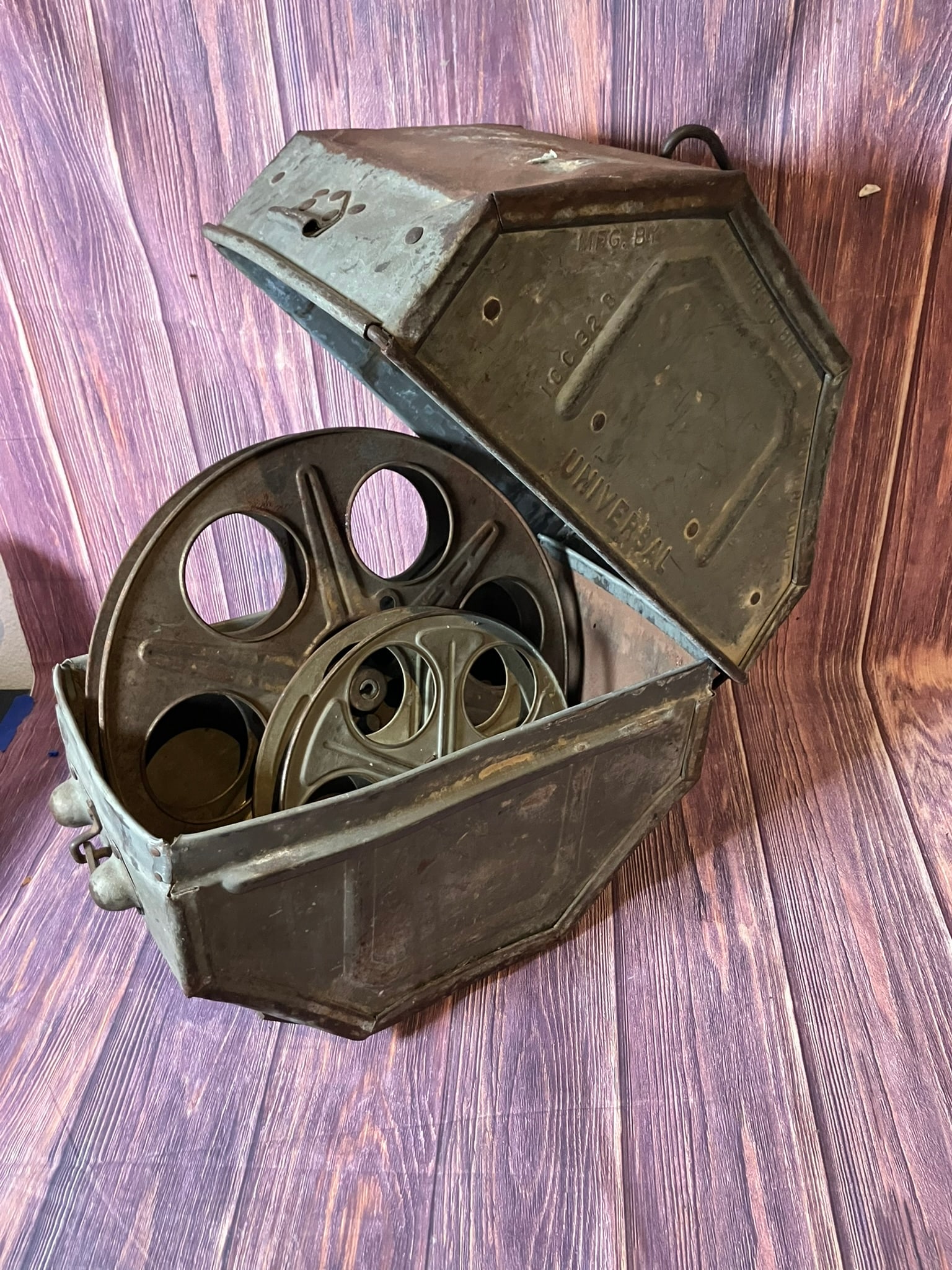 Vintage Universal - Goldberg Movie Film Cannister w/Reels as shown: Vintage Universal - Goldberg Movie Film Cannister w/Reels as shown