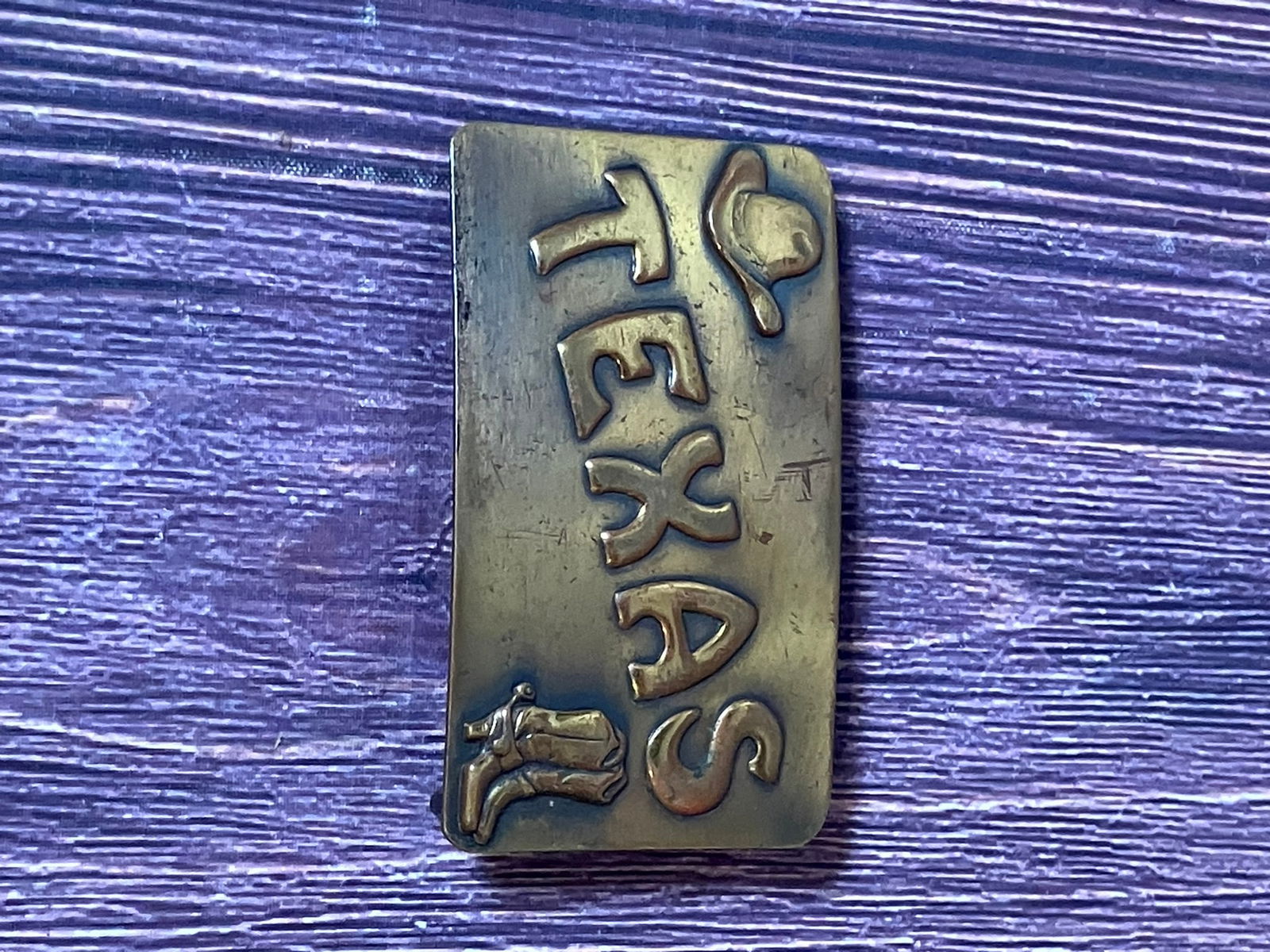 Vintage Solid Brass Texas Belt Buckle Cowboy Hat & Boot Design Western Rodeo Souvenir (1 of 2)